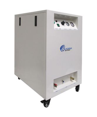Image showing 5 th California Air Tools 1 HP 8 gal. Ultra Quiet Oil-Free Steel Tank Air Compressor with Air Dryer