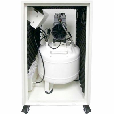 Image showing  1.0 HP 8.0 gal. Ultra Quiet and Oil-Free Steel Tank Air Compressor in Soundproof Cabinet