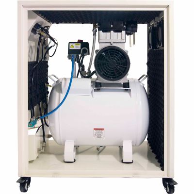 Image showing  Ultra Quiet Oil-Free 2.0 HP 10 Gal. Steel Tank Air Compressor in Sound Proof Cabinet, CAT-10020SPC