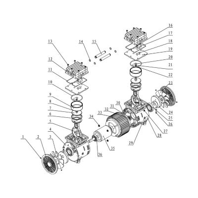 Image showing  1 HP 110V Ultra Quiet and Oil-Free Air Compressor Motor