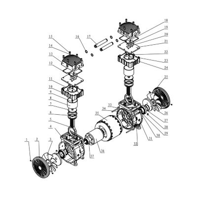 Image showing  2.0 HP 110V Ultra Quiet and Oil-Free Air Compressor Motor, 1,680 RPM