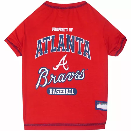 Pets First Atlanta Braves Dog T-Shirt 8 oz. Dog Shirts