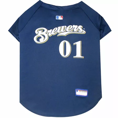 Pets First Milwaukee Brewers Dog Jersey 8 oz. Dog Jerseys