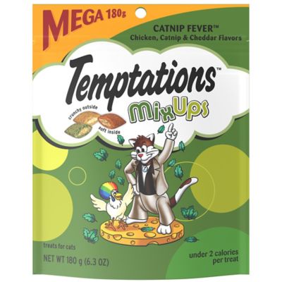 Temptations MixUps Chicken, Catnip and Cheddar Flavor Catnip Fever Crunchy and Soft Cat Treats, 6.3 oz.