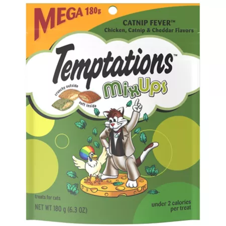 Temptations MixUps Crunchy and Soft Catnip Flavored Treats for Cats 6.3 oz Poached Cat Crunchy Treats