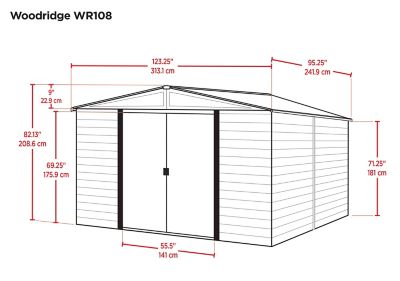 Image showing  10 ft. x 8 ft. Woodridge Shed