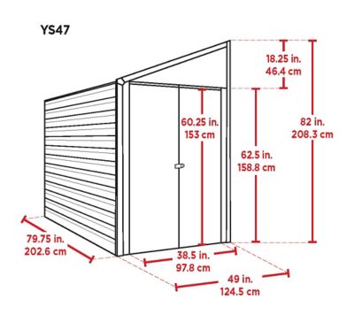Image showing  4 ft. x 7 ft. Yardsaver Shed, Eggshell Color