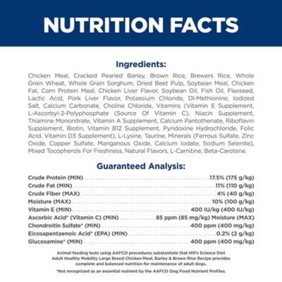 Image showing 6 th Hill's Science Diet Large Breed Adult Healthy Mobility Chicken, Brown Rice and Barley Recipe Dry Dog Food