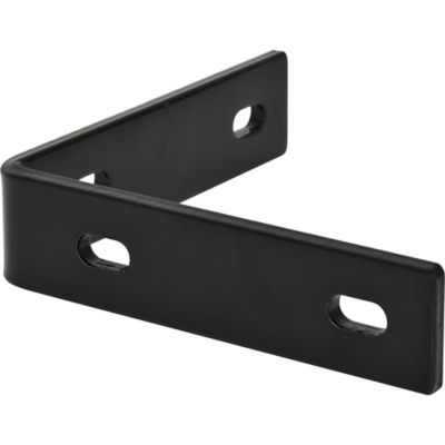 Hillman Hardware Essentials 6.25 in. x 1.5 in. x 1/4 in. Corner Braces, Black Finish, 853859