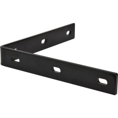 Hillman Hardware Essentials 10.25 in. x 1.5 in. x 1/4 in. Corner Braces, Black Finish, 853861