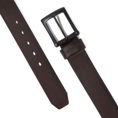 Image showing 1 th Carhartt Men's Burnished Leather Box Buckle Belt, 1.5 in., Black/Gunmetal