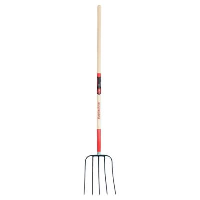 Razor-Back Forged Manure Fork with Wood Handle, 5 Tine