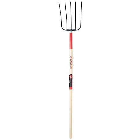 Razor-Back Forged Manure Fork with Wood Handle, 5 Tine