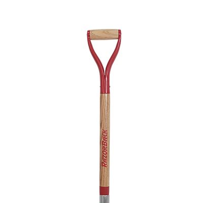 Image showing 5 th Razor-Back 31 in. Hardwood Handle Aluminum Scoop with D-Grip