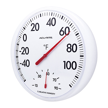 8.5 in Galvanized Thermometer/Hygrometer by AcuRite at Fleet Farm