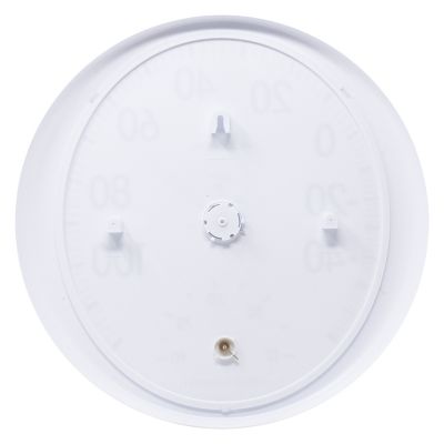 Image showing  13.5 in. Indoor/Outdoor White Analog Thermometer/Hygrometer