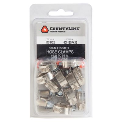 Image showing  5/8 in. Stainless Steel Hose Clamps, 4-Pack