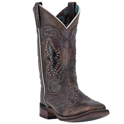 Laredo Women's Starburst Western Cowboy Leather Boots Black 52160 