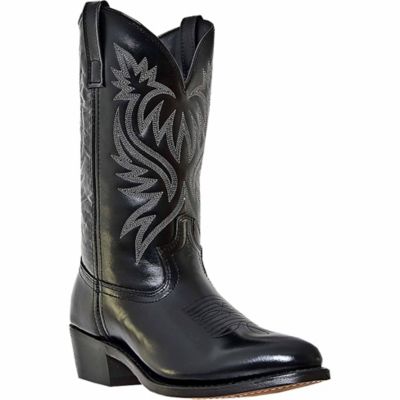 black leather western boots
