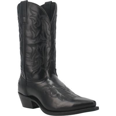 black leather western boots