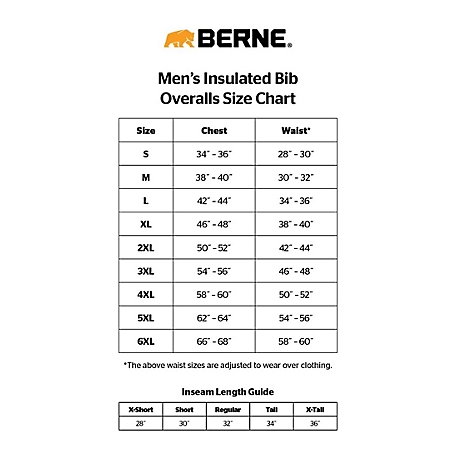 Berne Men&s Original Washed Insulated Bib Overall Bark / 2XL/Regular