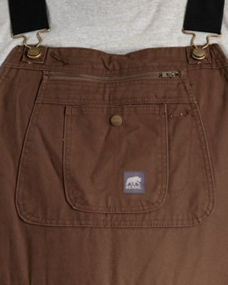 Image showing  Men's Washed Duck Quilt-Lined Traditional Insulated Bib Overalls