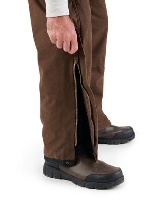 Image showing  Men's Washed Duck Quilt-Lined Traditional Insulated Bib Overalls