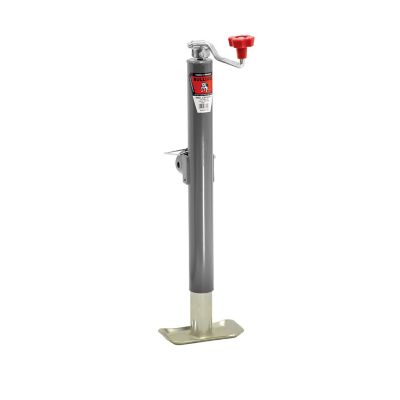 Bulldog 5,000 lb. Top Wind Round Tubular Swivel Trailer Jack, 15 in.