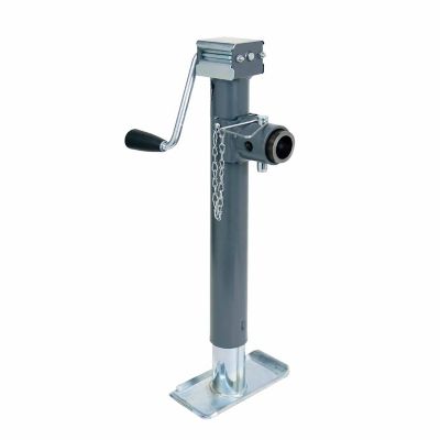 Bulldog 5,000 lb. Capacity Side Wind Round Tubular Swivel Trailer Jack, 15 in., 178203