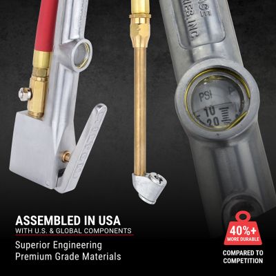 Image showing  Tire Inflator Gauge with Dual Head Air Chuck 15 in. Air Hose 10-160 PSI