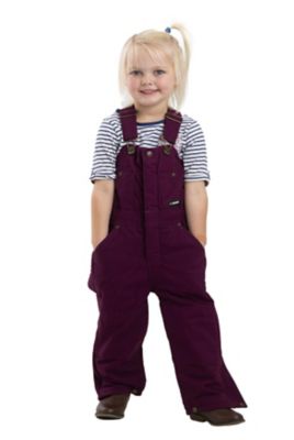 Berne Girls' Toddler Softstone Duck Insulated Bib Overalls