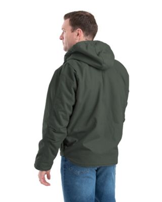 Image showing  Men's Washed Duck Sherpa-Lined Hooded Jacket