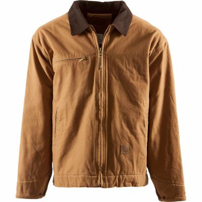 Berne Men's Washed Duck Fleece-Lined Gasoline Jacket