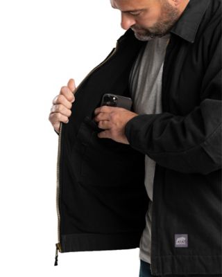 Image showing  Men's Fleece-Lined Washed Duck Gasoline Jacket