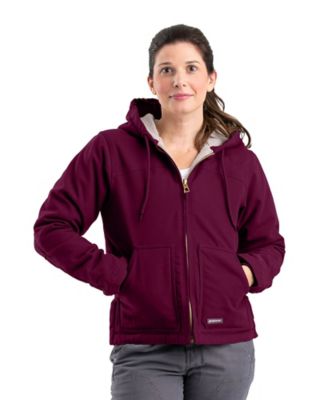 Berne Women's Sherpa Lined Softstone Duck Hooded Jacket