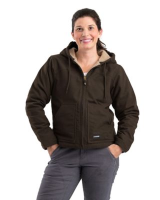 women's sherpa hooded jacket