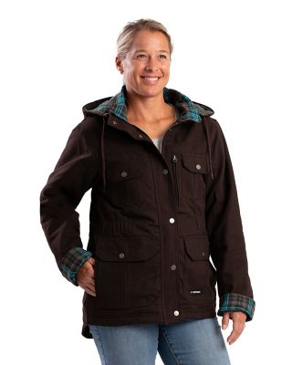 Berne Women's Softstone Duck Quilt Flannel-Lined Barn Coat