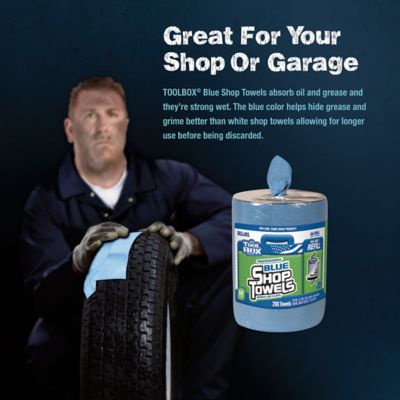 Image showing 6 th TOOLBOX Blue Shop Towels Big Grip Refill, 200 ct.