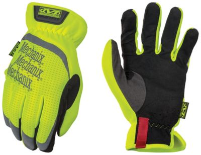 Mechanix Wear FastFit Hi Viz Gloves, 1 Pair, Yellow, Large