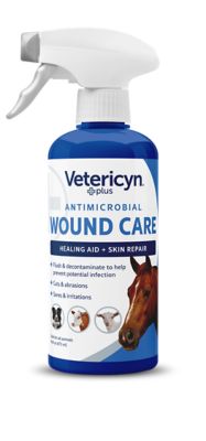 Vetericyn Plus Antimicrobial Horse Wound Care Spray, 16-ounce