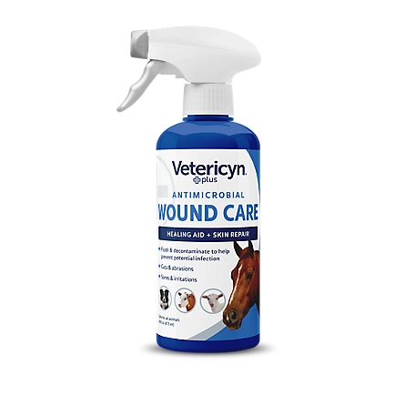 Vetericyn Plus Antimicrobial Horse Wound Care Spray, 16 oz.