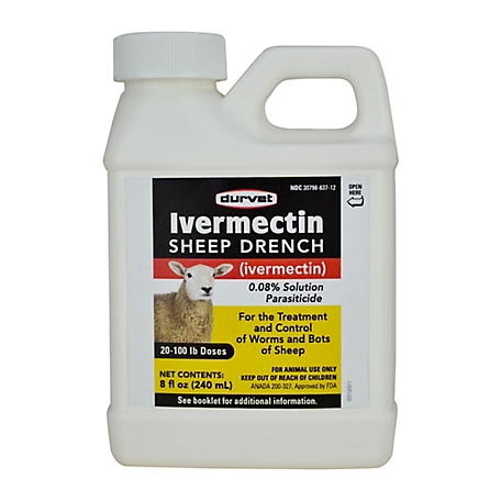 Durvet Ivermectin Sheep Drench Dewormer, 240 mL