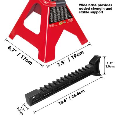 Image showing  3-Ton Capacity Big Red Jack Stand, Red