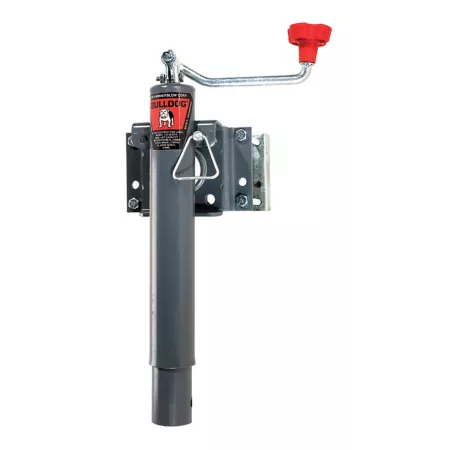 Bulldog Bolted Top Wind Jack 2 000 lb Capacity 10 in Travel Bolted Swivel Bracket 151443TS Trailer Jacks