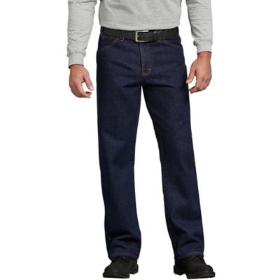 Dickies Men's Straight Fit Mid-Rise Regular 5-Pocket Denim Work Jeans