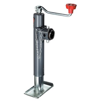 Bulldog 2,000 lb. Round Trailer Jack, Side Mount, Top Wind, Weld-On, 10 in. Travel, 158451TS