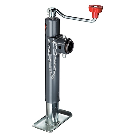 Bulldog 2,000 lb. Round Trailer Jack, Side Mount, Top Wind, Weld-On, 10 in. Travel, 158451TS