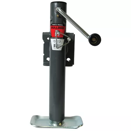 Bulldog Round Weld-On Trailer Jack 2 000 lb Capacity Side Mount 10 in Travel Trailer Jacks