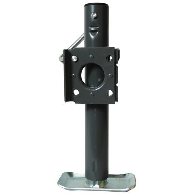 Image showing  2,000 lb. Capacity Side-Mounted Side Wind Round Weld-On Trailer Jack, 10 in. Travel, 151101TS