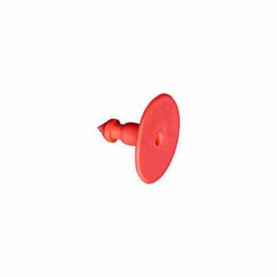 Image showing  All-American Blank Plastic Cattle ID Tags, Male Button, Red, 25-Pack